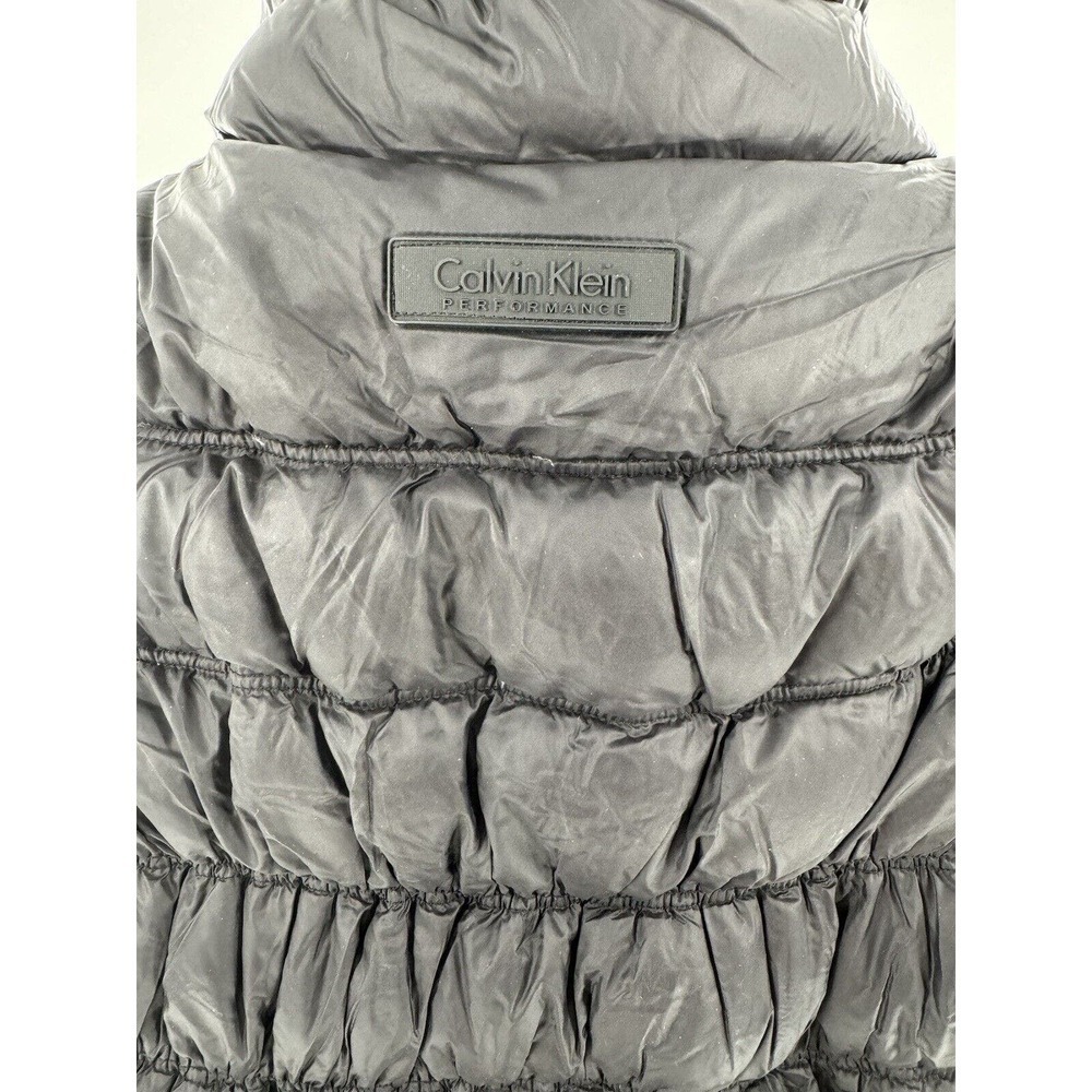 Calvin Klein Vest Sz M Black Duck Down Puffer Quilted Performance Pockets​​​ - Picture 4 of 11